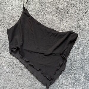 SHEIN Black Asymmetrical Camisole Top